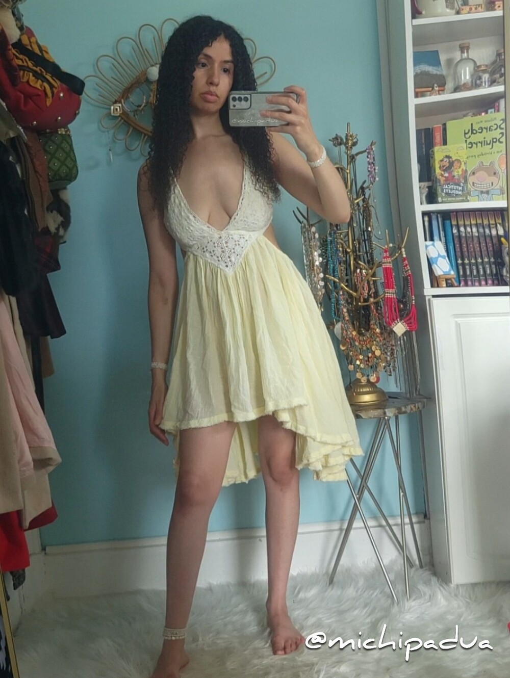 Free People Lookin' In My Eyes Mini Dress